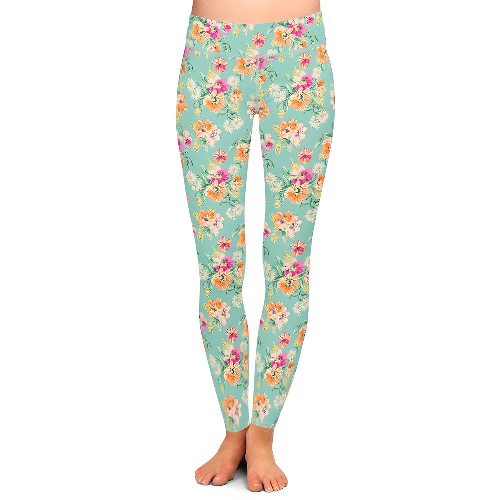 Teal Garden Leggings