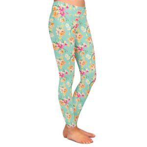 Teal Garden Leggings