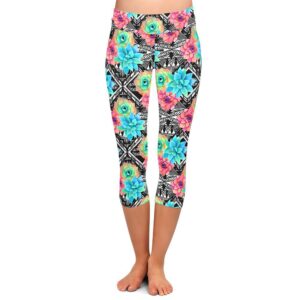 Tropic Aztec Capri Leggings
