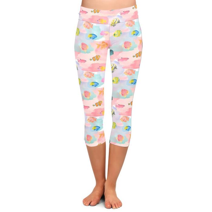 Tropical Fish Capri Leggings