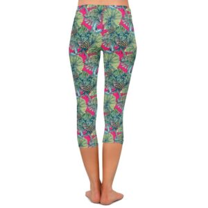 Tropical Pineapple Capri Leggings