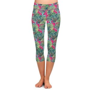 Tropical Pineapple Capri Leggings