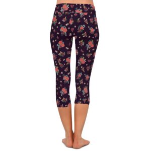Vintage Rose Capri Leggings