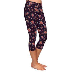 Vintage Rose Capri Leggings