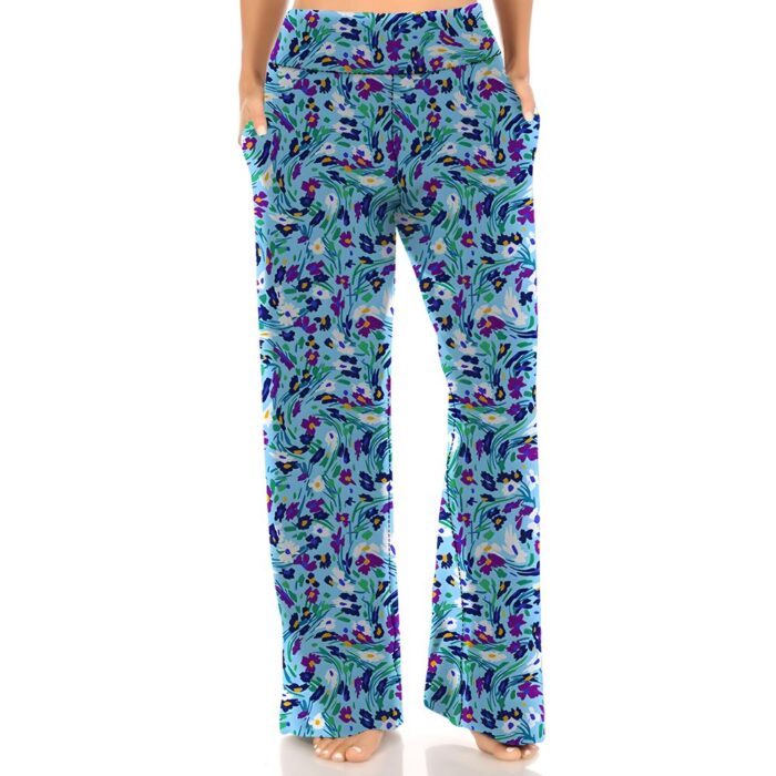 Water Garden Wide-Leg Leggings