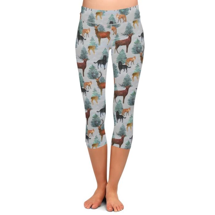 Woodland Fauna Capri Leggings