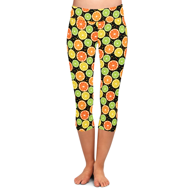 Citrus Burst Capri Leggings