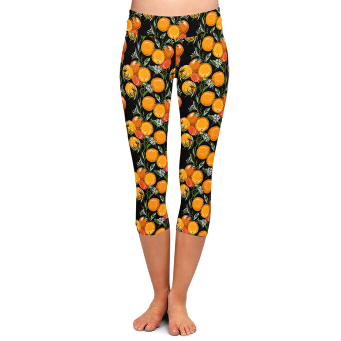 Fresh Orange Capri Leggings