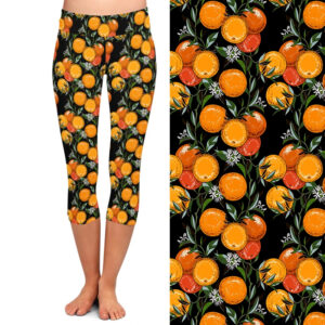 Fresh Orange Capri Leggings