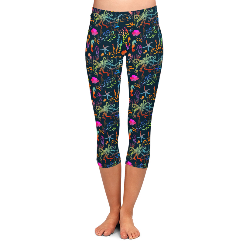 Neon Reef Capri Leggings