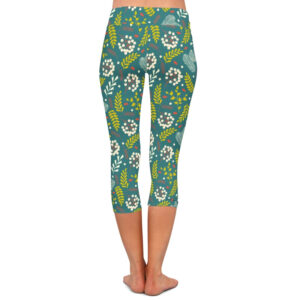 Wildberry Leaves Capri Leggings