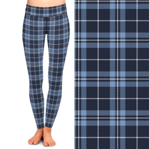 Cobalt Plaid Leggings